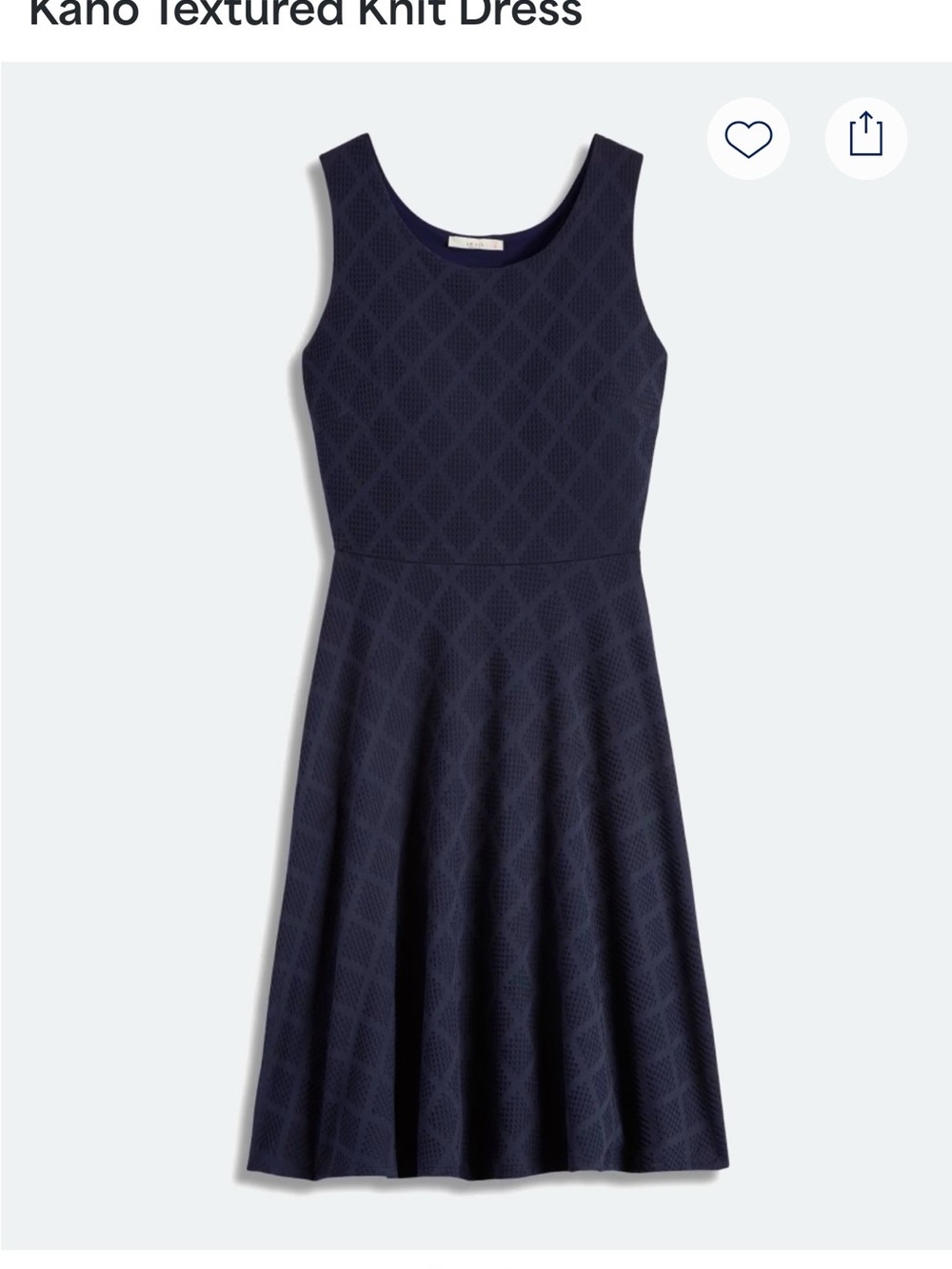 Le Lis Sleeveless Textured Midi Dress - Navy